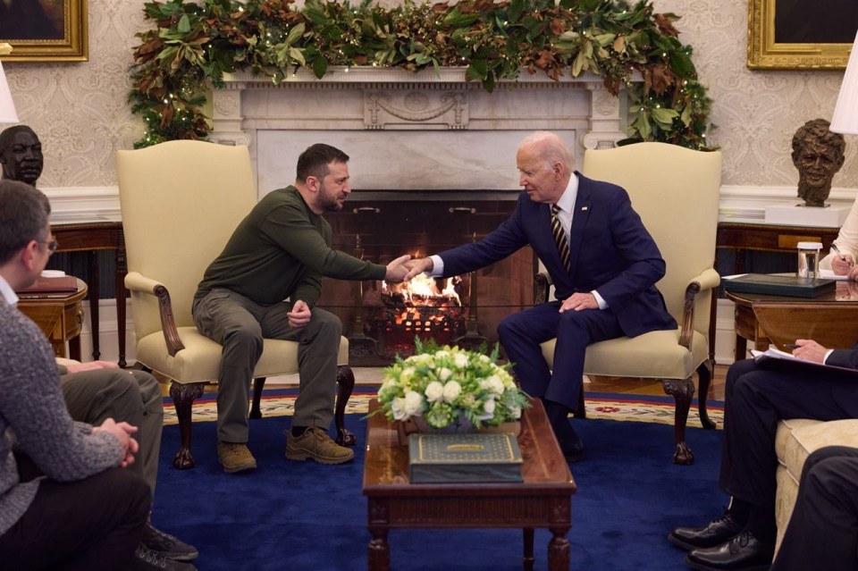 Zelensky and Biden spoke at the White House