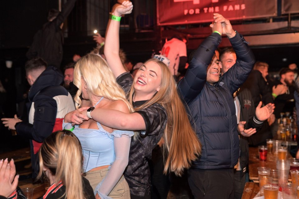 Jubilant fans were all smiles at The Mill in Digbeth, Birmingham