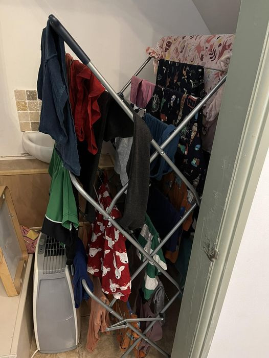 One woman shared how she'd managed to get her washing dry