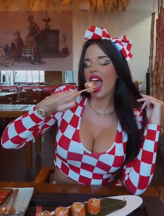 Ivana Knoll trolled Japan fans with a cheeky sushi video