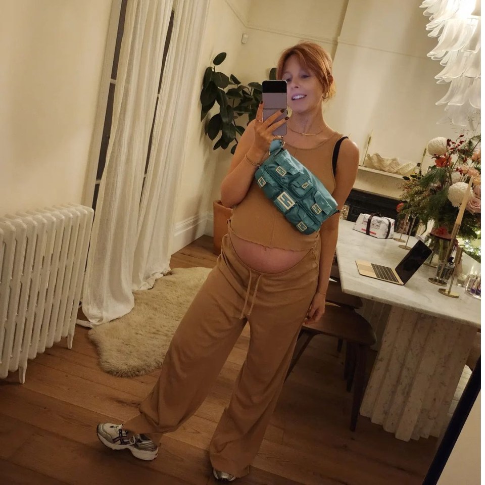 Stacey Dooley showed off her growing bump as she prepares to give birth