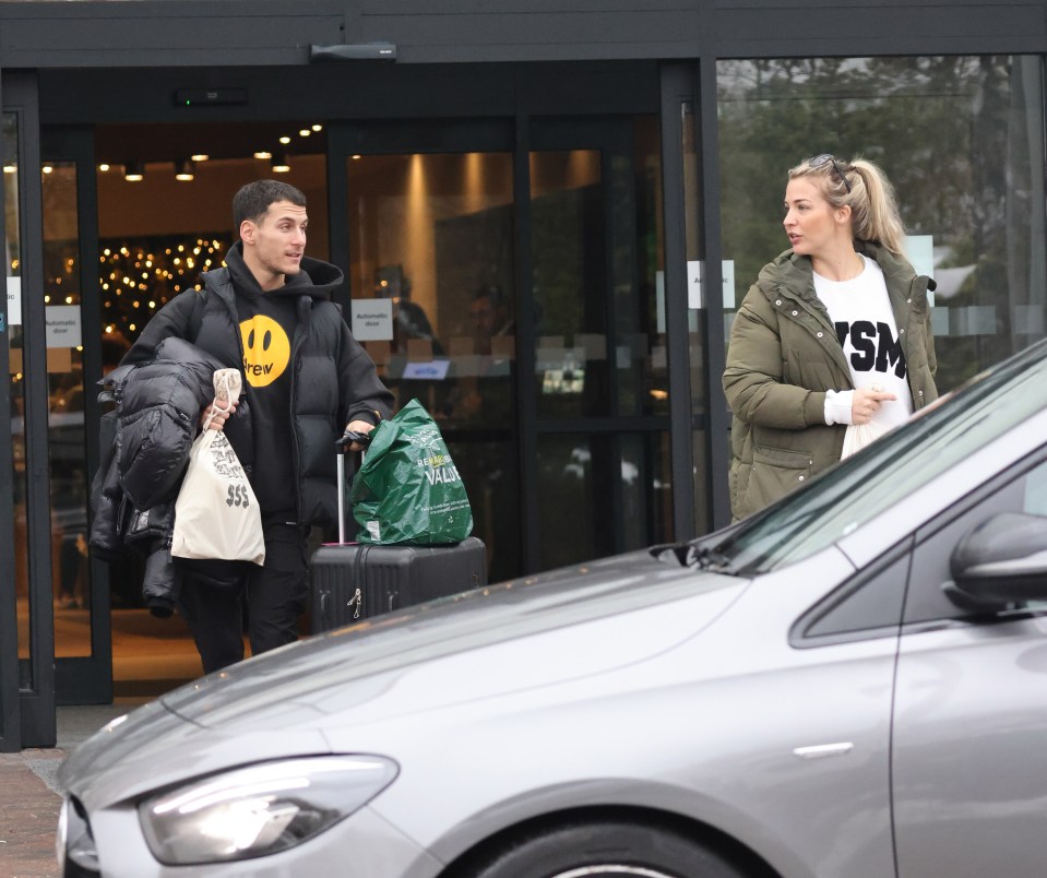 Her pro partner Gorka Marquez was also seen leaving the hotel with fiancee Gemma Atkinson