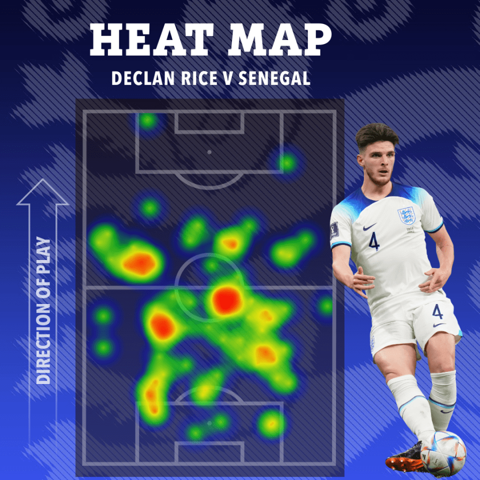 Declan Rice protected the back four superbly for England