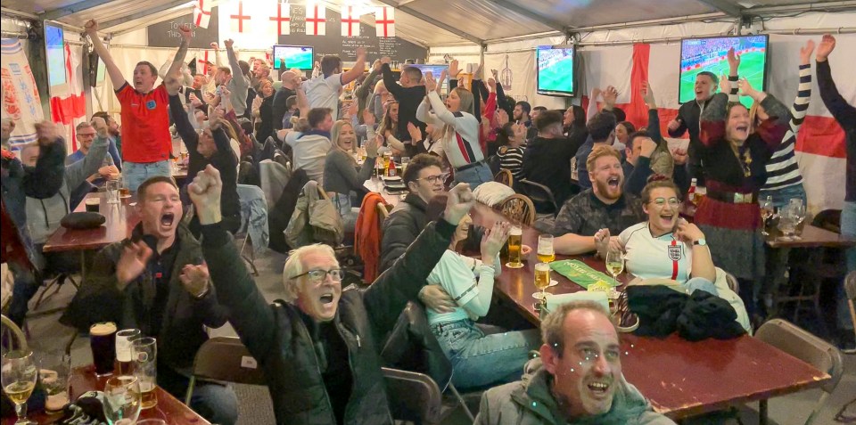 Huge cheers erupted at the Queens Head pub in Boreham, Essex