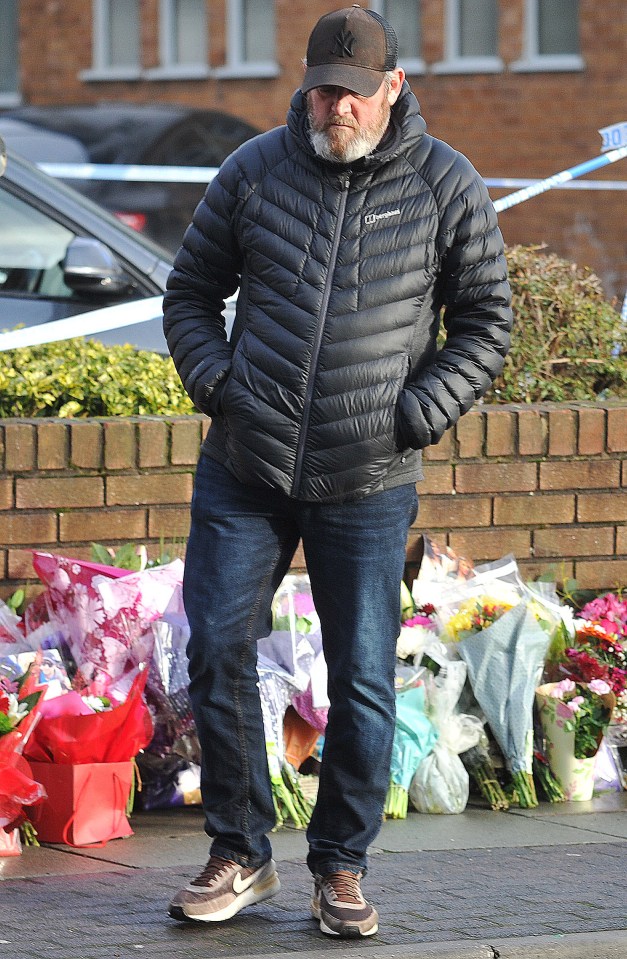 Heartbroken Tim Edwards visited the scene where his daughter was shot dead