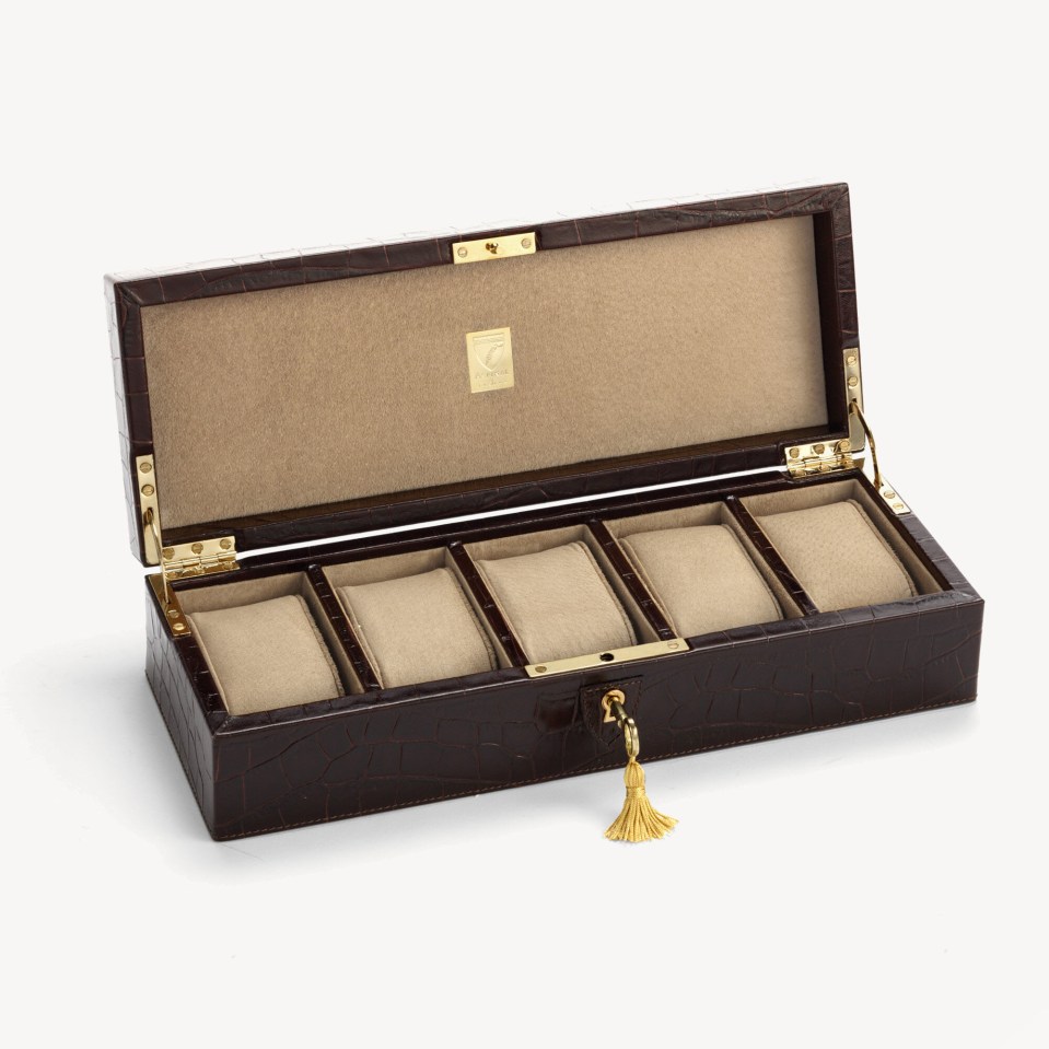 Pick up a lovely Aspinal London five-piece watch box, now £318.75