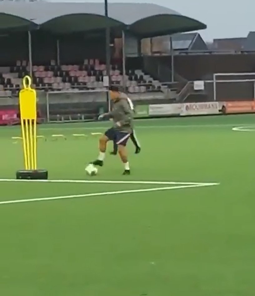 Jadon Sancho has been spotted training alone