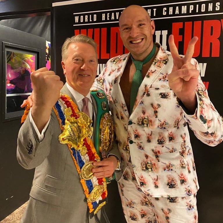 Promoter Frank Warren with Tyson Fury