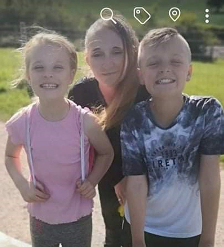 Mum Terri Harris with her kids Lacey Bennett and John Paul Bennett