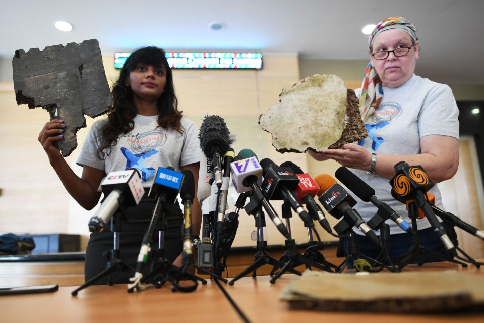 Jacquita Gonzales the wife of Malaysia Airlines flight MH370 steward Patrick Gomes, and Grace Subathirai Nathan the daughter of MH370 passenger Anne Daisy