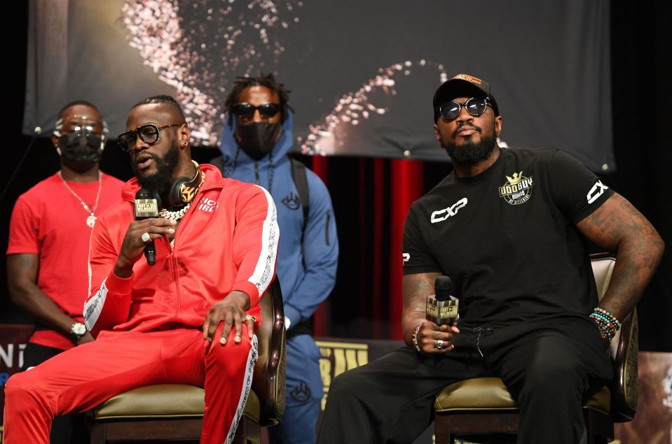 Deontay Wilder and his coach Malik Scott