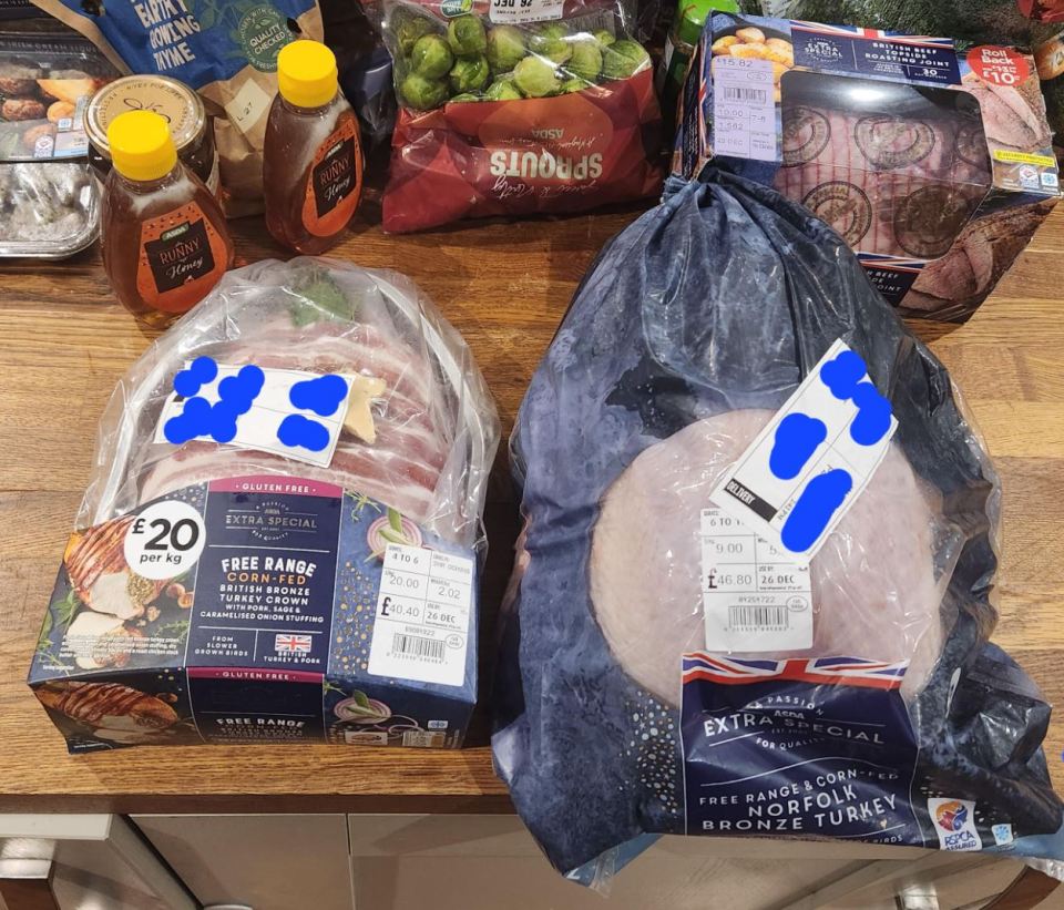 The lucky shopper now has 7kg of turkey instead of a 1kg chicken - but can't fit it in his roaster