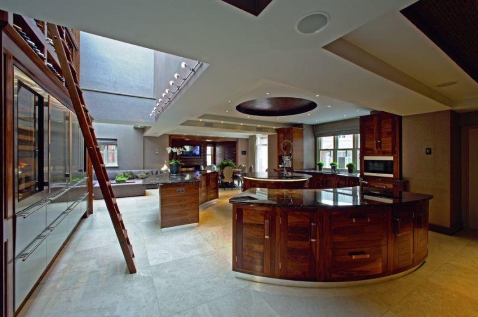 The home has a gigantic kitchen