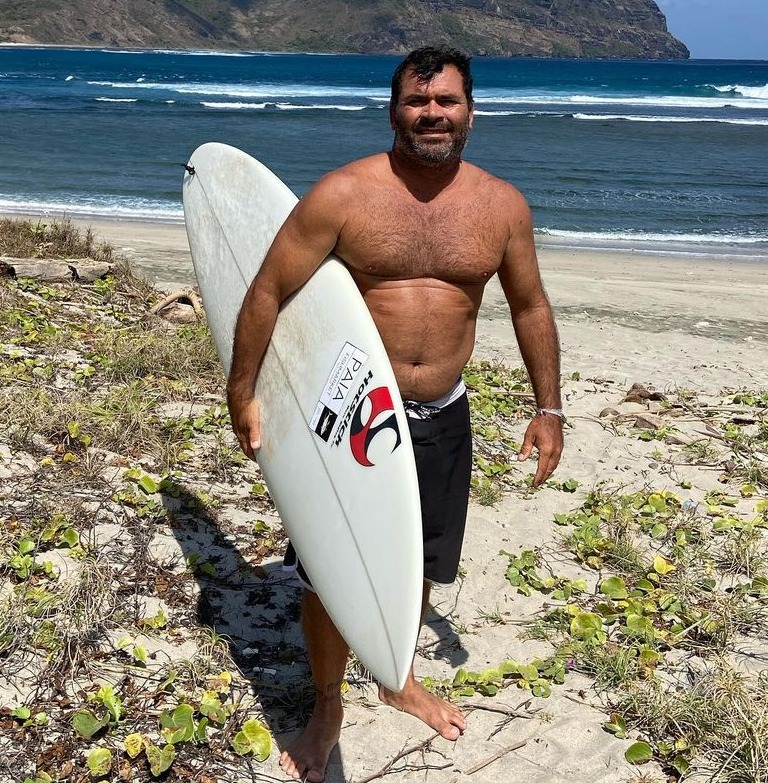 Marcio Freire was thrown off his board in the central coast of Portugal