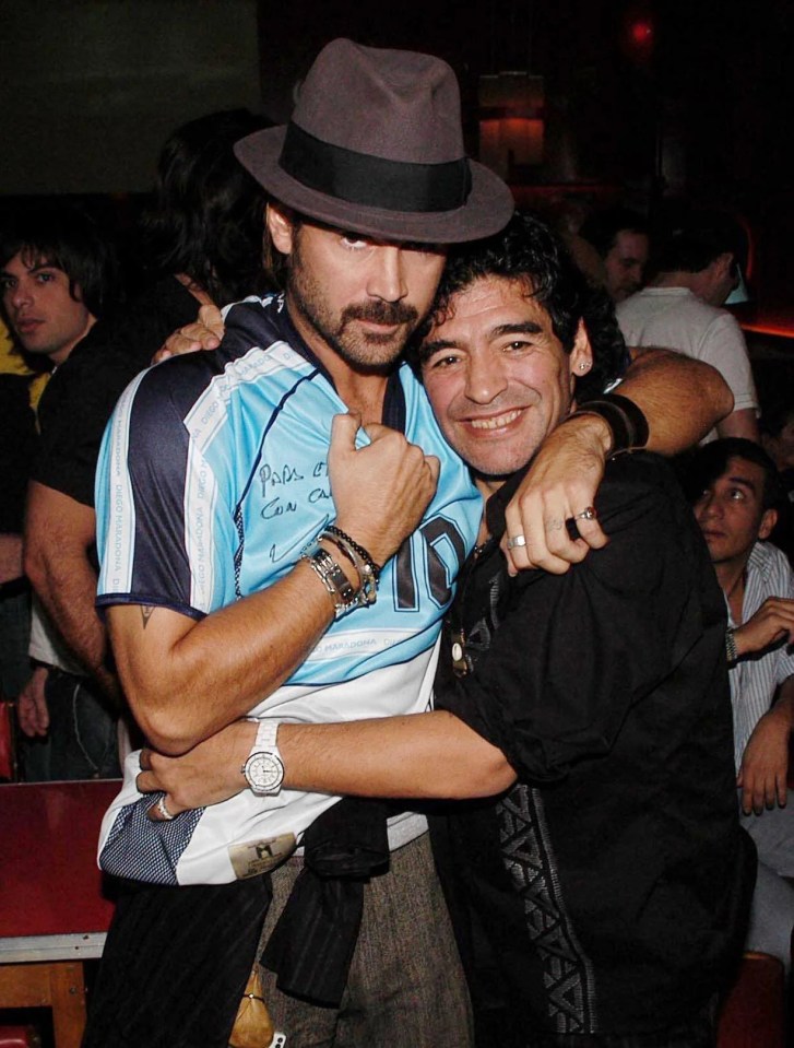 Colin with football legend Diego Maradona in 2005