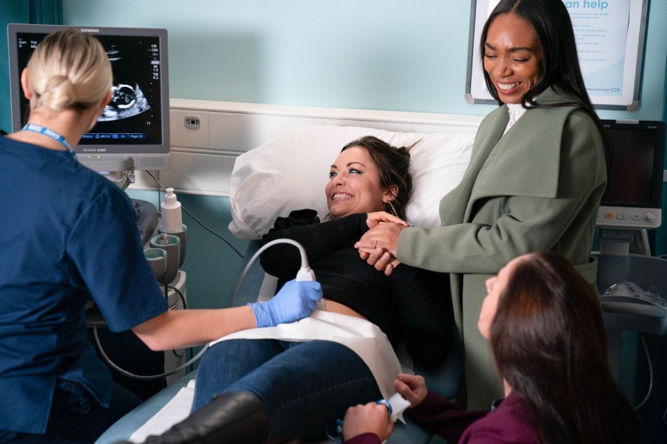 She attends her first baby scan