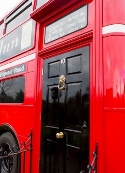 Guests at the South Causey Inn can stay in a double-decker bus