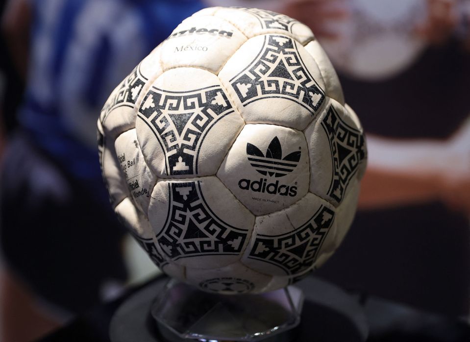 Nostalgic football followers could buy this 1986 ball for a seven-figure sum