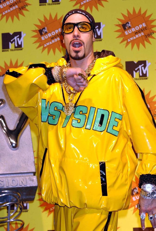 Harry said she clicked her fingers and said: 'Respec’ - like Ali G, pictured, would - and the family fell about laughing'