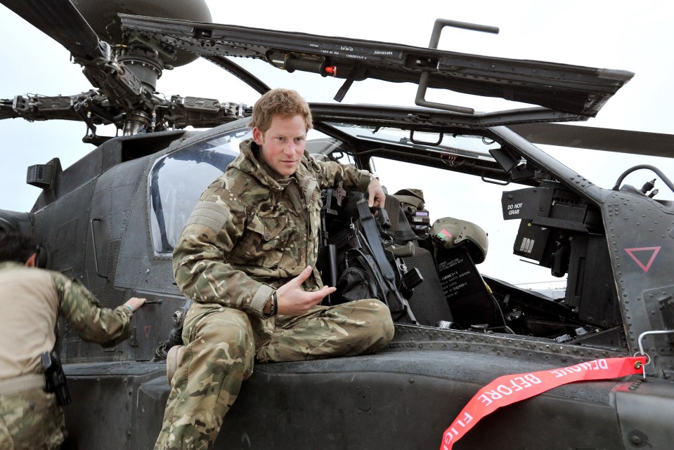 The Duke of Sussex working as a helicopter pilot at Camp Bastion in 2012