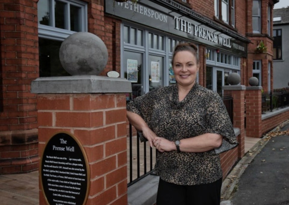 Caroline Campbell outside The Prense Well