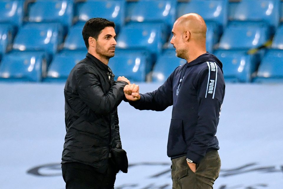 Pep Guardiola could face old pal Mikel Arteta in round four