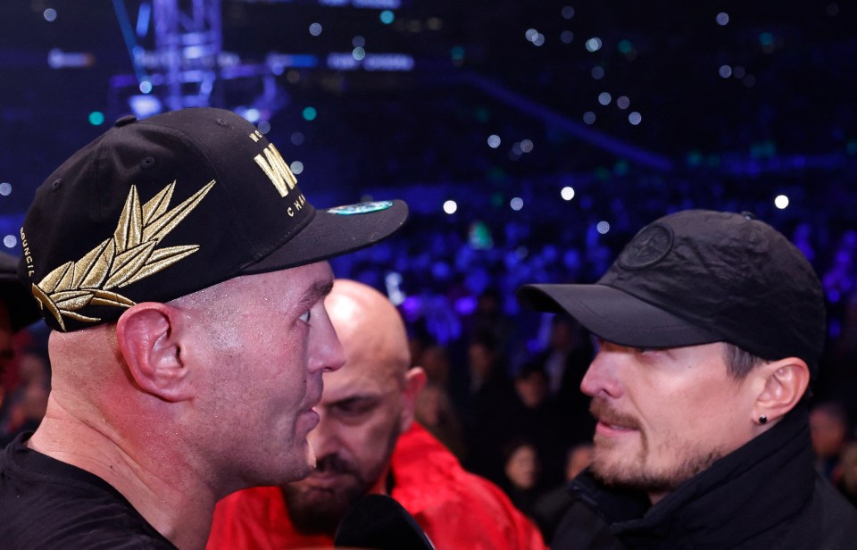 Tyson Fury and Oleksandr Usyk squaring up in December