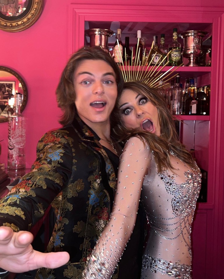 Liz Hurley and son Damian celebrate the New Year together with this Instagram snap