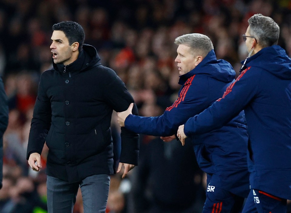 Arteta regularly fumes on the touchline