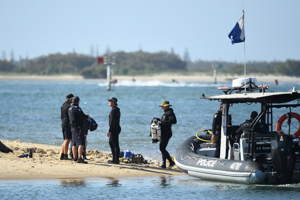 Police divers have been searching the area for debris