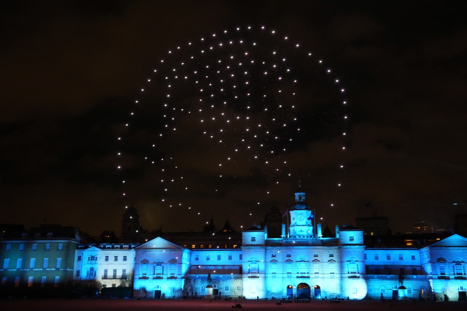 The new King Charles also got a pyrotechnic tribute