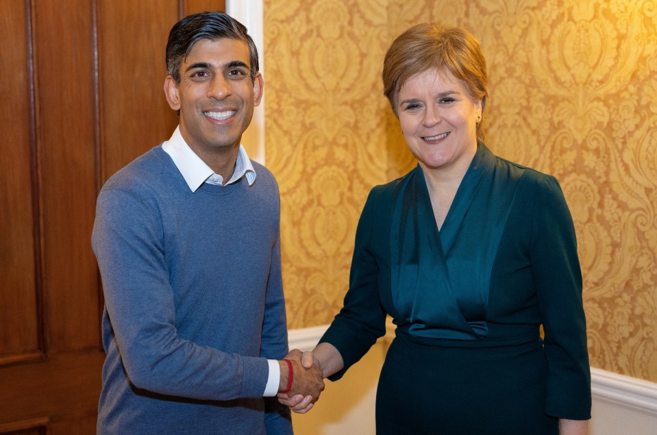 Nicola Sturgeon and Rishi Sunak met for dinner in early January