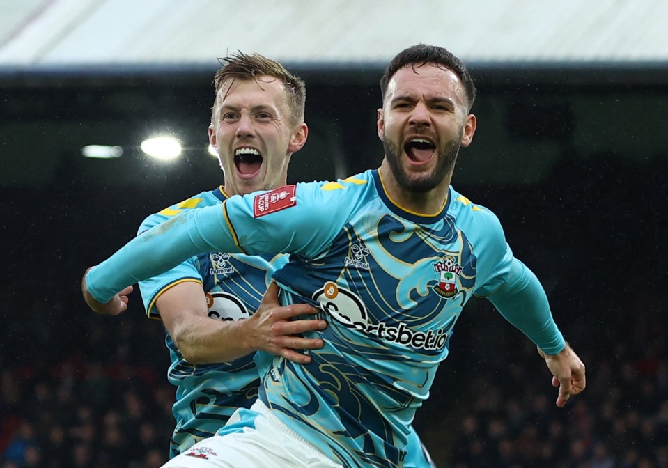 James Ward-Prowse, left, also got on the scoresheet for Nathan Jones' side