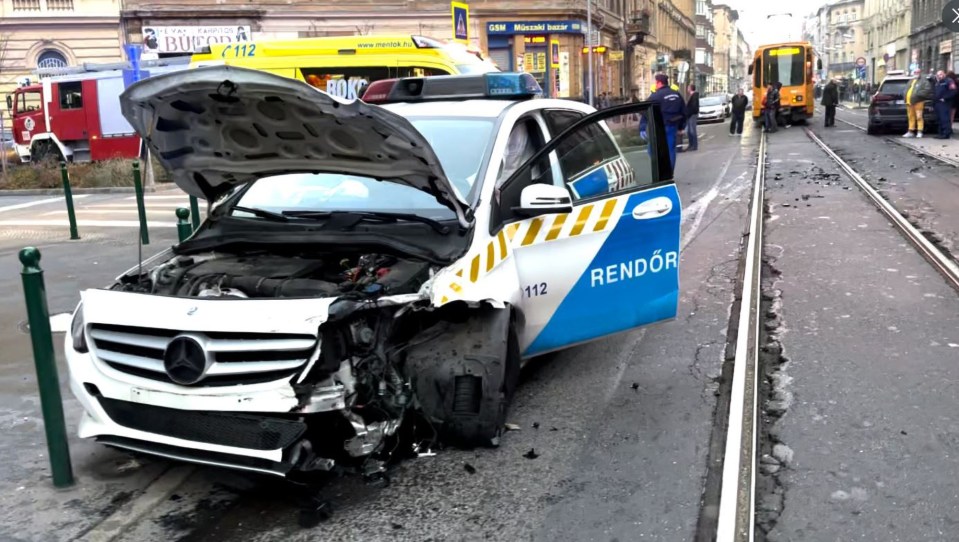 Their SUV crashed with a police car in Budapest