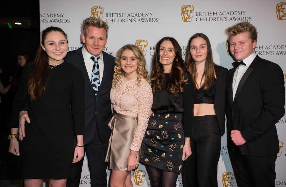 Gordon, Ramsay and their four children Megan, Tilly, Holly and Jack