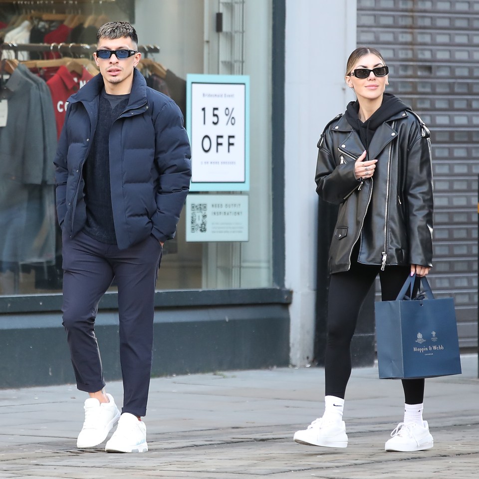 Man Utd’s Lisandro Martinez and his girlfriend were spotted out shopping today