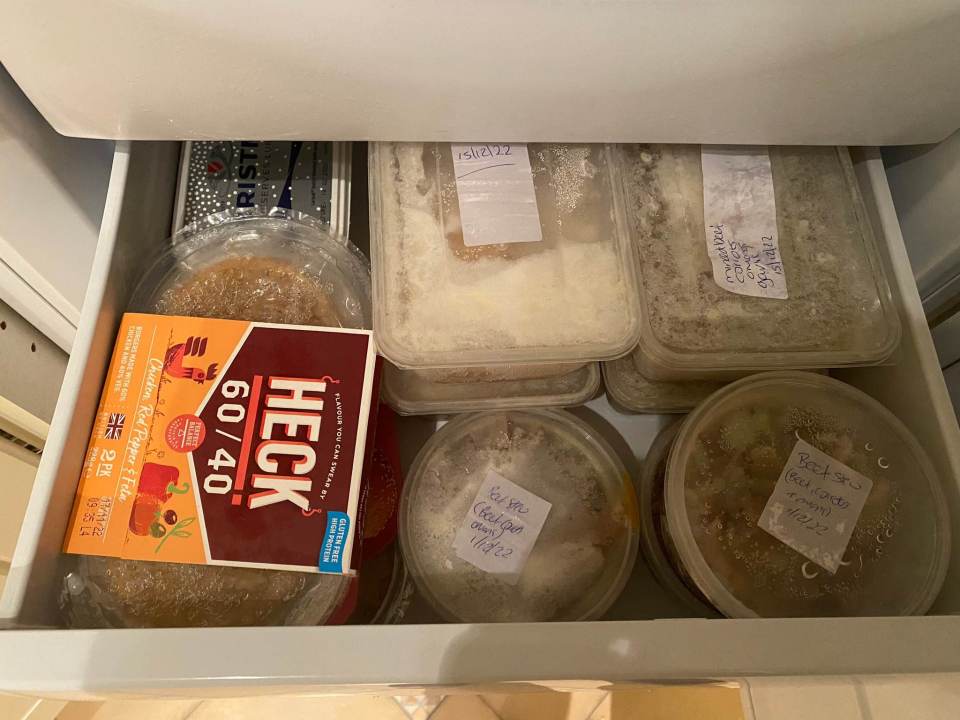 Heidi organises her fridge freezer and even dates meals she's prepped