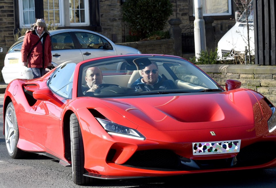 Down-to-earth Dave scrimped, saved and worked seven days a week to build up a multi-million pound empire - seen here driving a Ferrari to filming