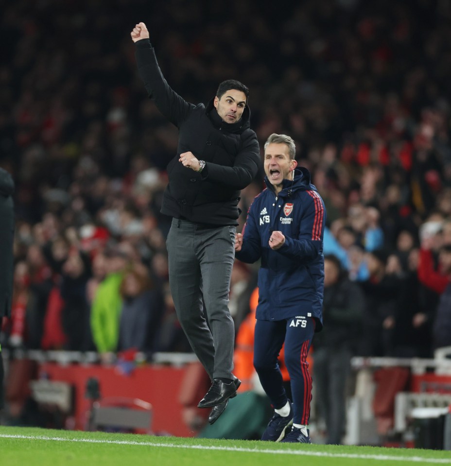 Mikel Arteta punched the air with delight as he recognised the importance of the win