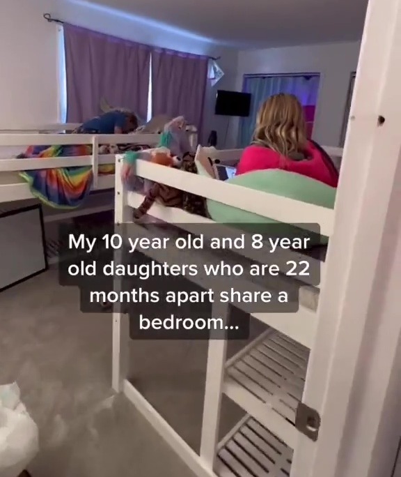 Lex took to Instagram to share a video showing how she gave both her daughters their own space in their shared room