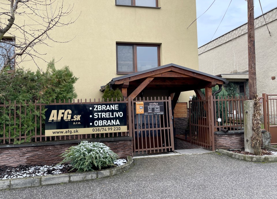 This unassuming AFG weapons store in Bratislava is dealing in death