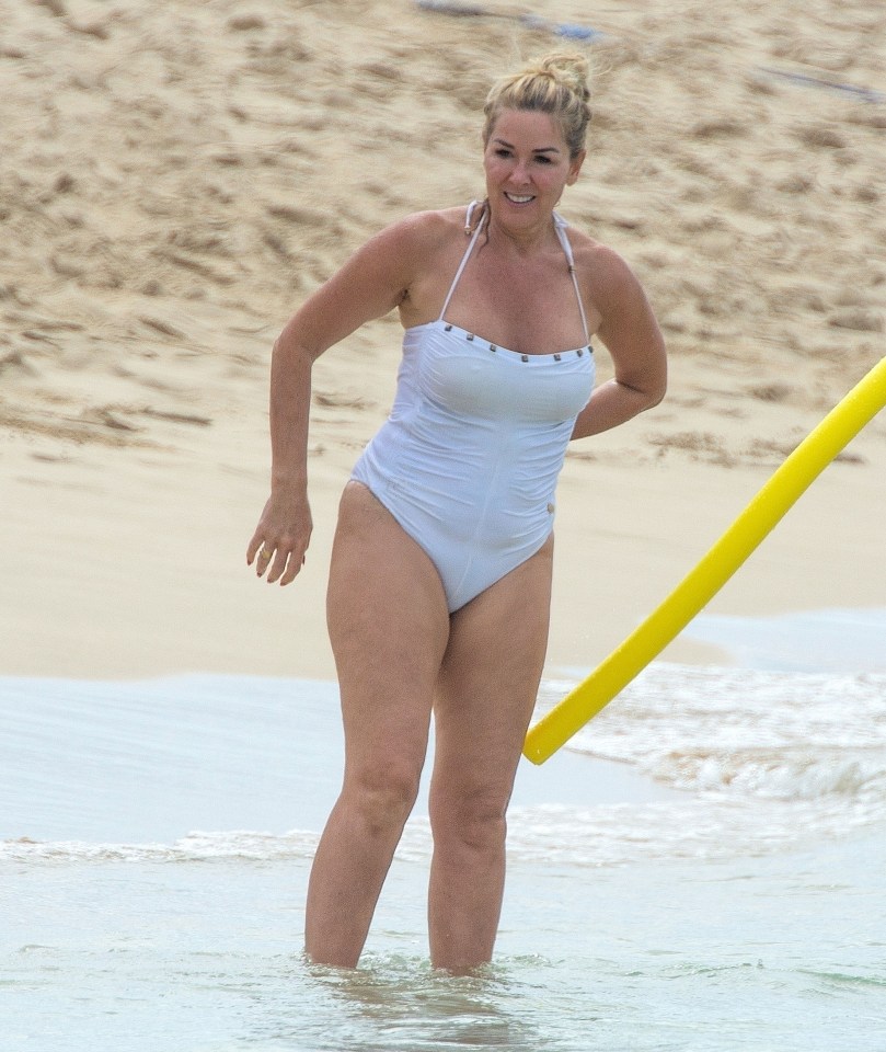 Claire Sweeney is on holiday in Barbados