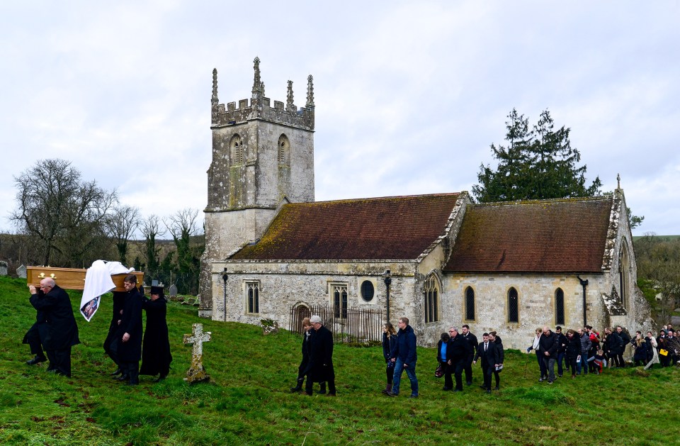 Around 110 mourners attended Thursday's service at St Giles Church to pay their respects