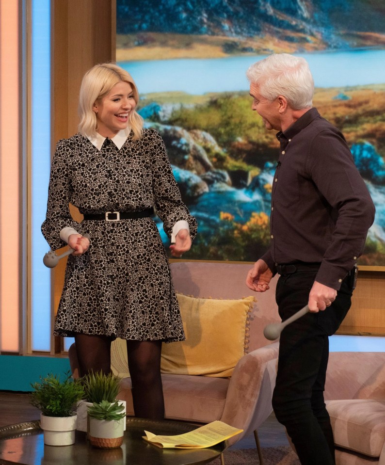 Holly and Phillip Schofield whilst presenting This Morning