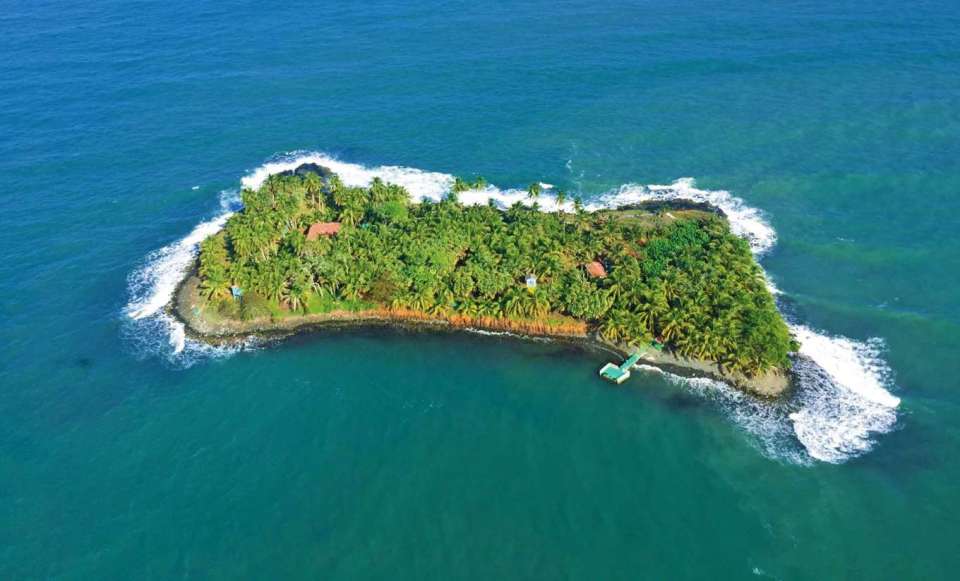 Iguana Island, pictured, is a secluded destination in the Caribbean Sea