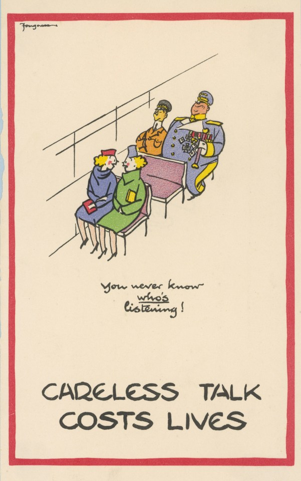 Cyril ‘Fougasse’ Bird's iconic wartime cartoon warned: Careless talk costs lives