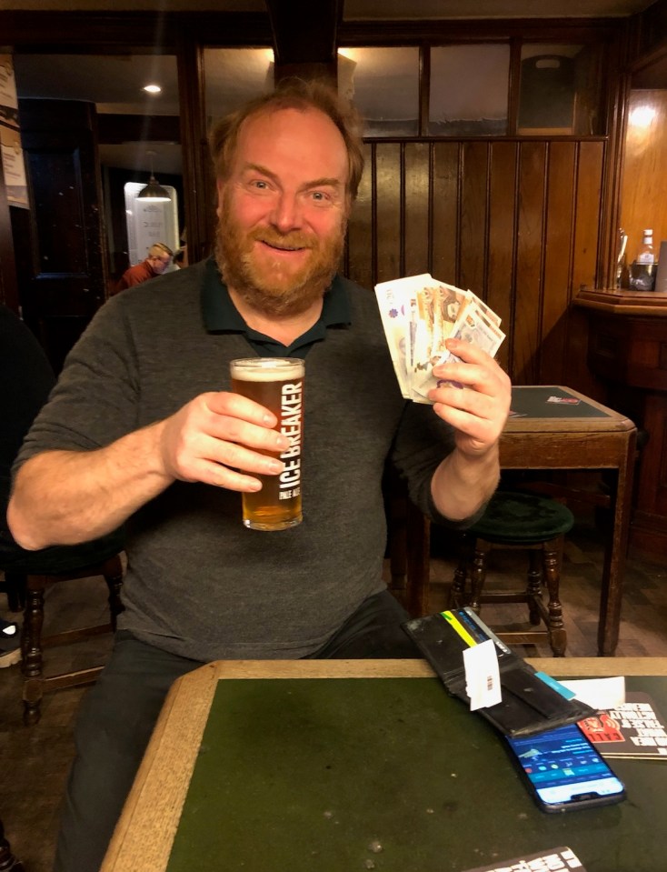 Chris Dennis pocketed more than £650 after a stranger placed bets on his phone