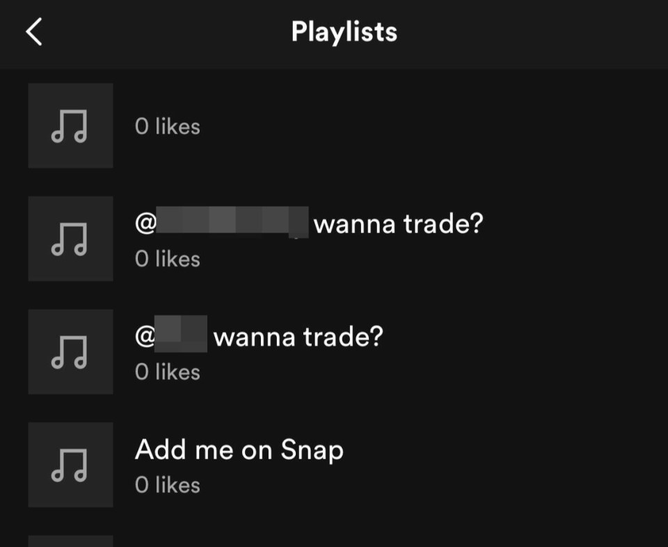 They use playlist titles to send messages