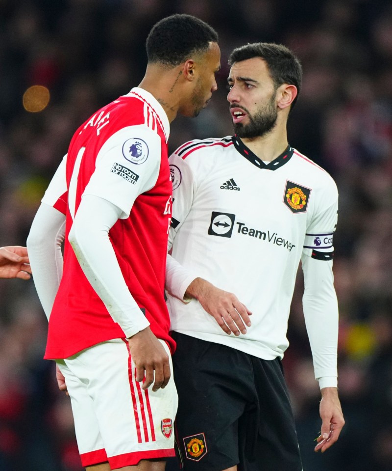 Gabriel made his feelings known to Bruno Fernandes