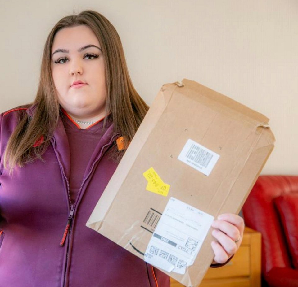 Abi Chipcase, 20, was shocked when a package full of Dove soap was delivered